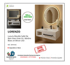 Meuble avec evier marbre blanc