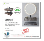 Meuble avec evier marbre blanc